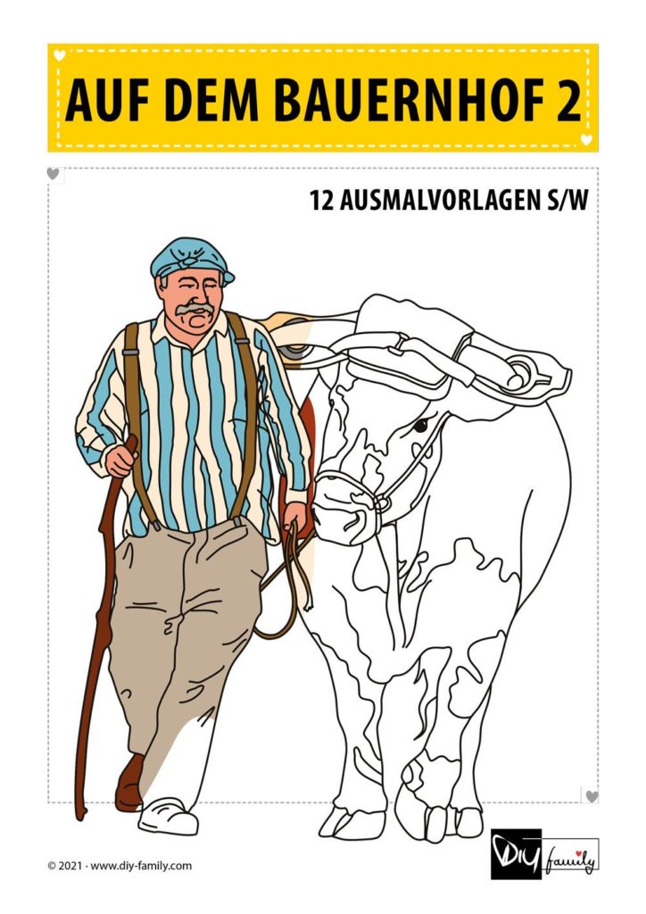 Bauernhof 2 – Ausmalvorlagen Sammlung