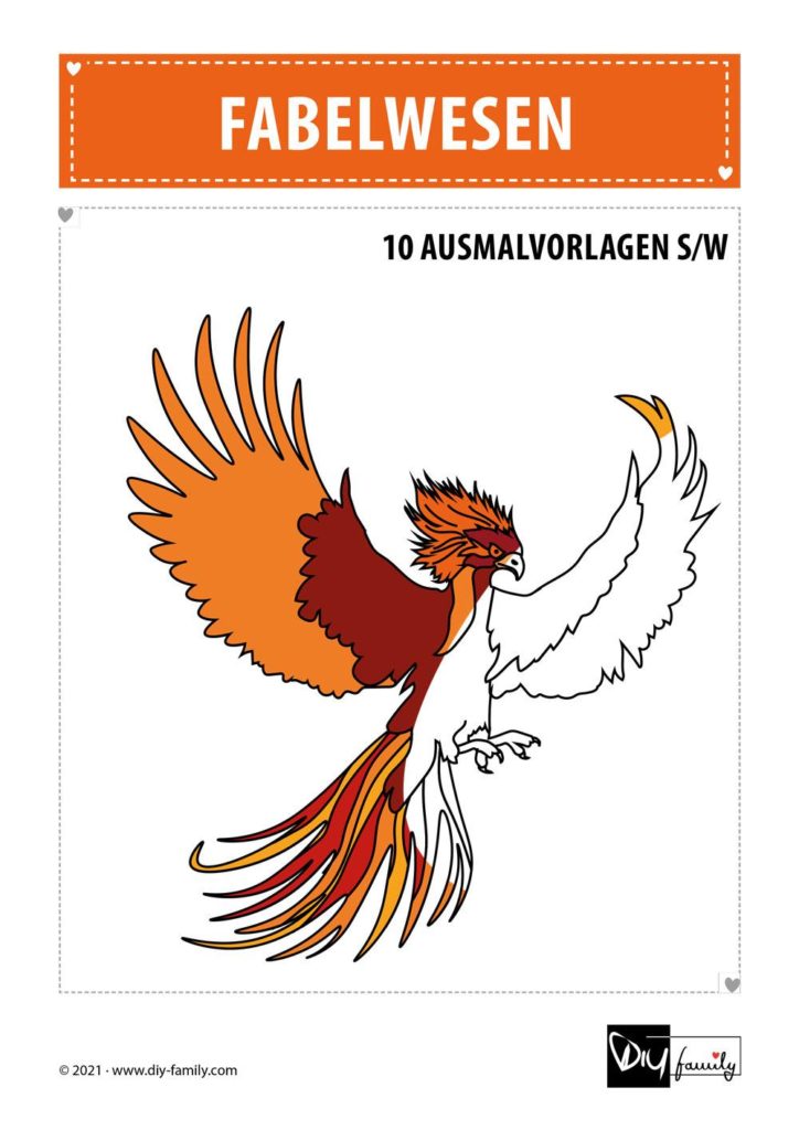 Fabelwesen – Ausmalvorlagen Sammlung