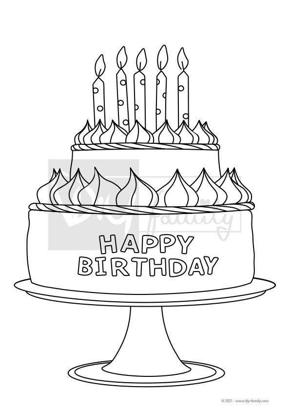 Geburtstag – Ausmalvorlagen Sammlung