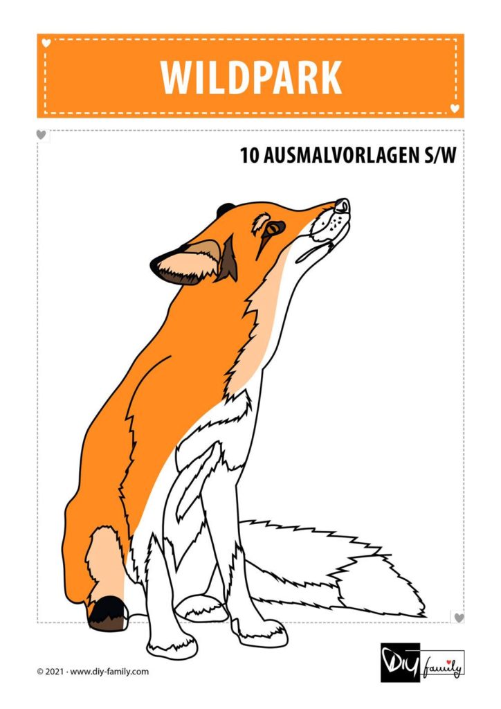 Im Wildpark – Ausmalvorlagen Sammlung