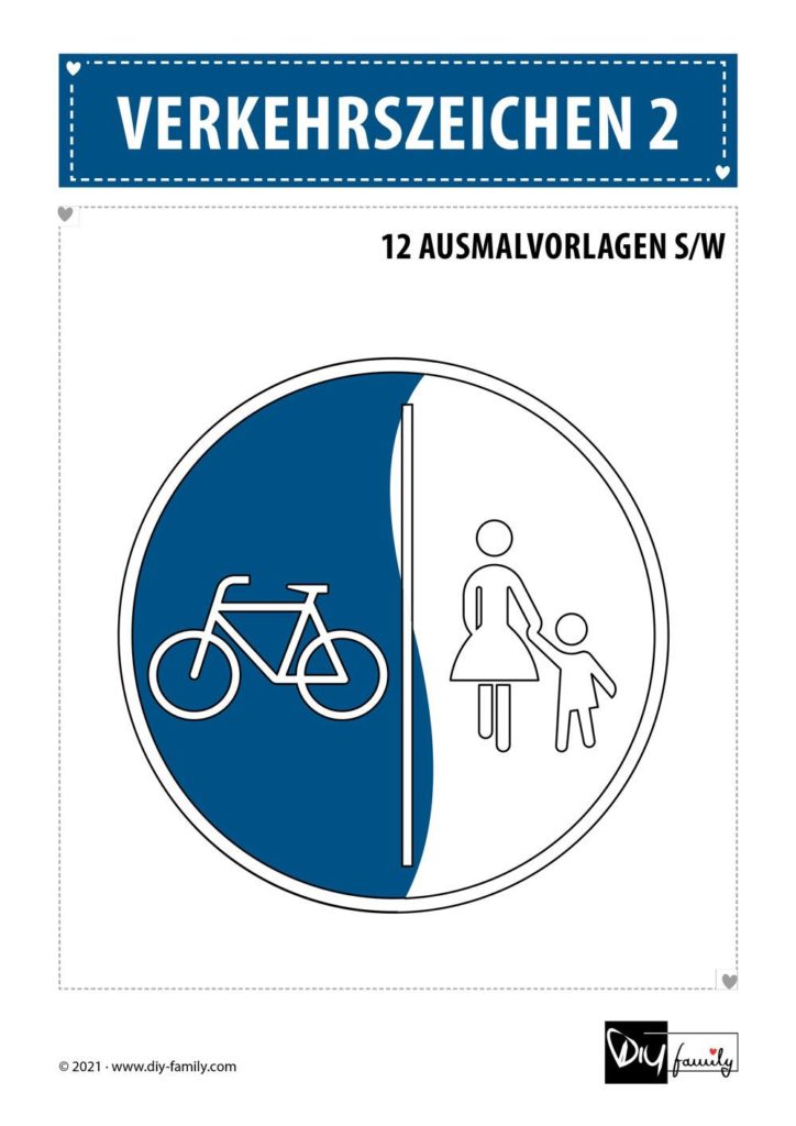 Verkehrszeichen 2 – Ausmalvorlagen Sammlung