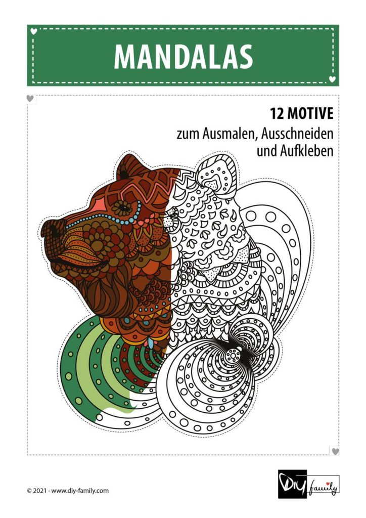Mandalas – Motive zum Ausmalen, Ausschneiden und Aufkleben