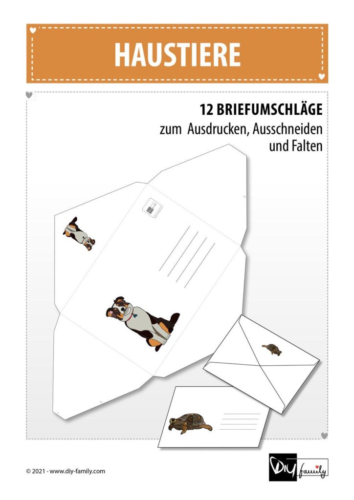 Briefumschläge Haustiere