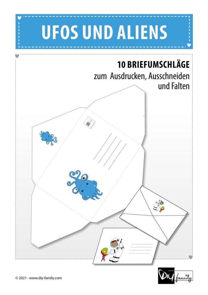Briefumschläge Ufos und Aliens
