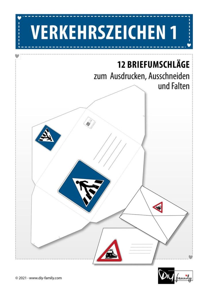 Briefumschläge Verkehrszeichen 1