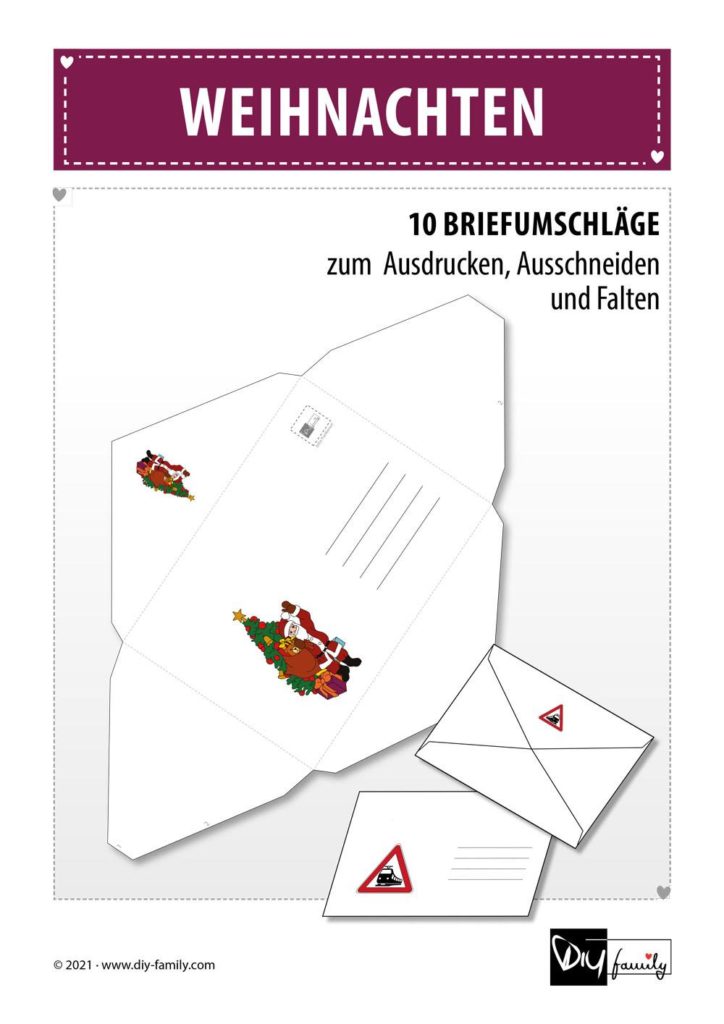 Briefumschläge Weihnachten