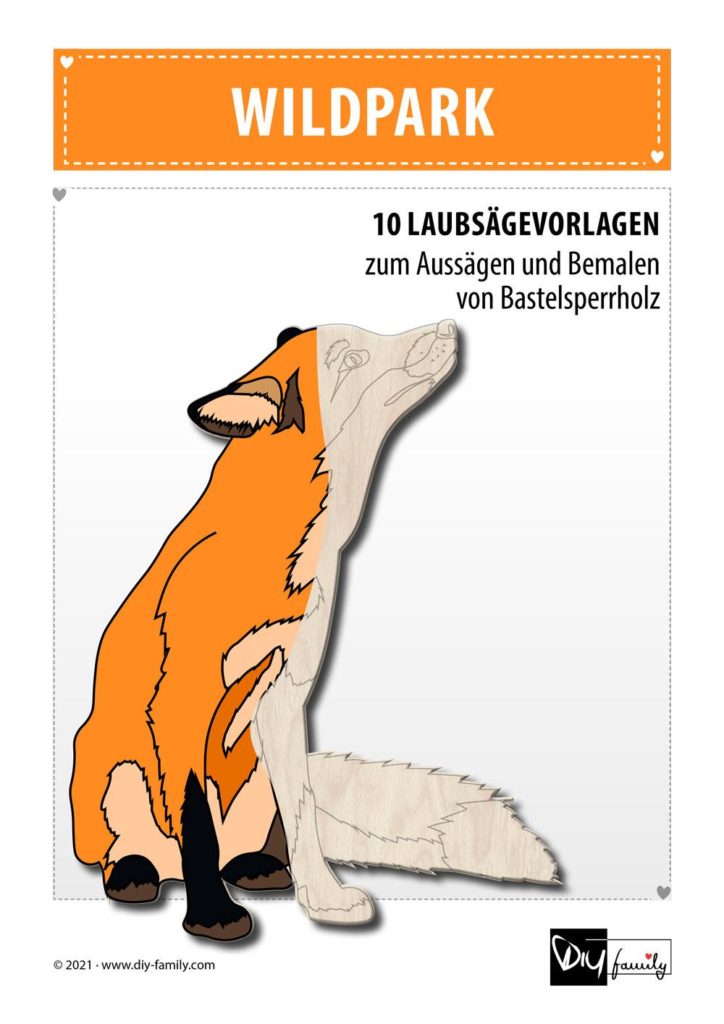 Wildpark – Laubsägevorlagen