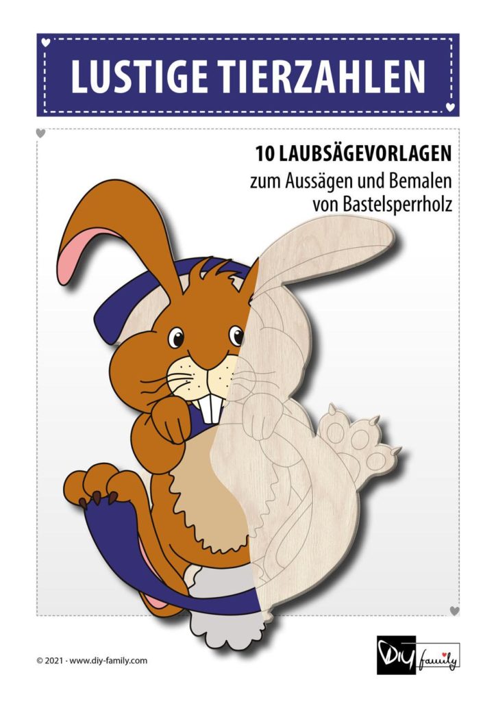 Lustige Tierzahlen – Laubsägevorlagen