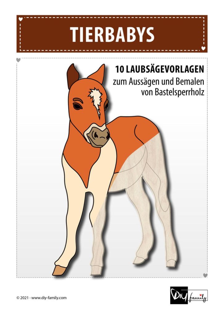 Tierbabys – Laubsägevorlagen