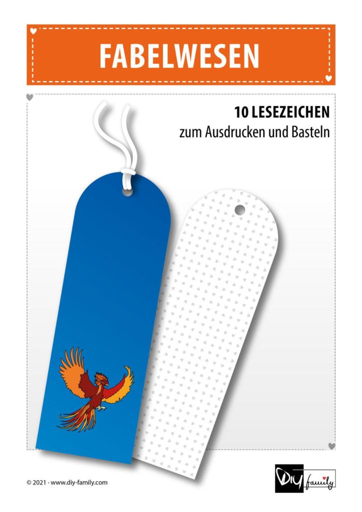 Fabelwesen – Lesezeichen zum Ausdrucken und Basteln