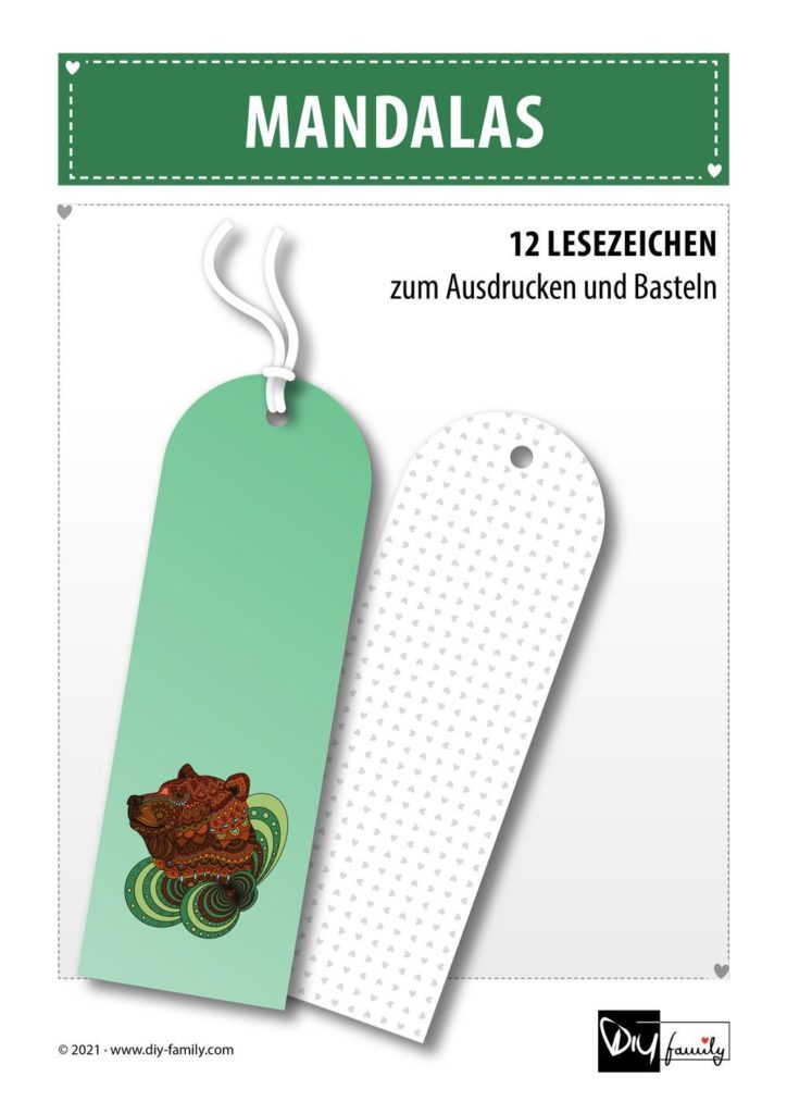Mandalas – Lesezeichen zum Ausdrucken und Basteln