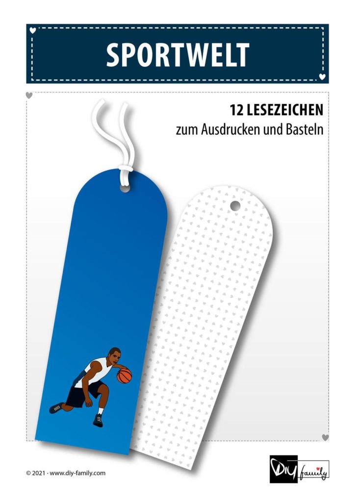 Sportwelt – Lesezeichen zum Ausdrucken und Basteln