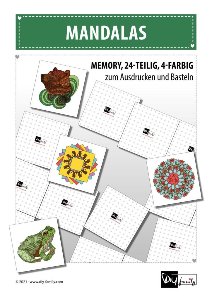 Mandalas – Memory zum Ausschneiden