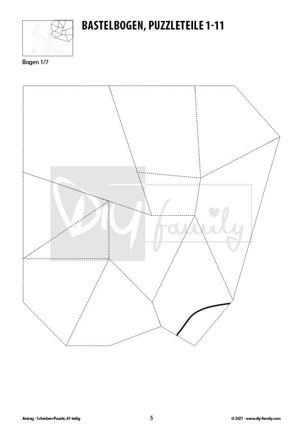 Antrag – Scherben-Puzzle zum Ausdrucken, Ausschneiden und Ausmalen