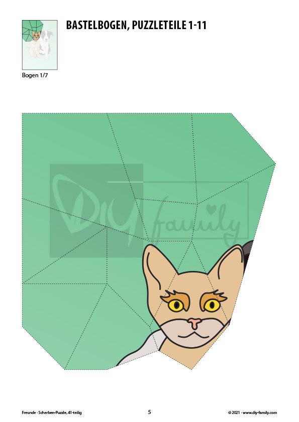 Freunde – Scherben-Puzzle zum Ausdrucken und Ausschneiden