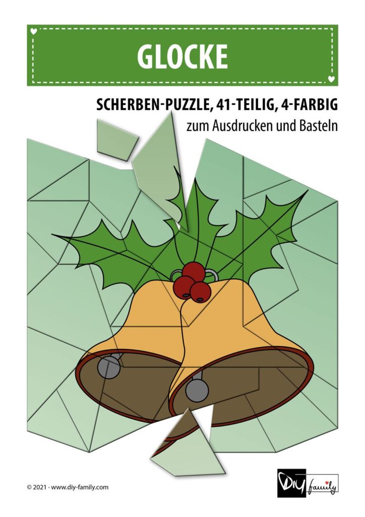 Glocke – Scherben-Puzzle zum Ausdrucken und Ausschneiden