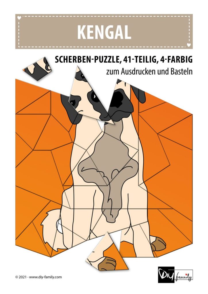 Kengal – Scherben-Puzzle zum Ausdrucken und Ausschneiden