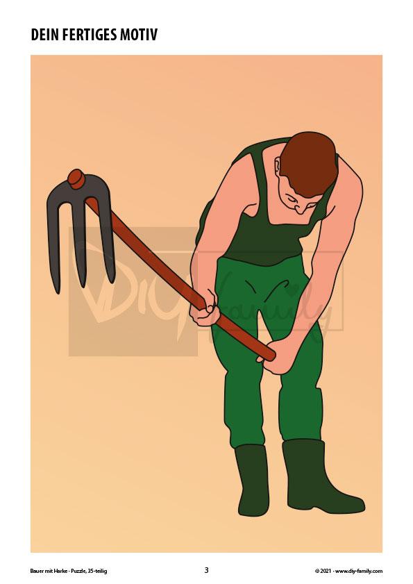 Bauer mit Harke – Puzzle