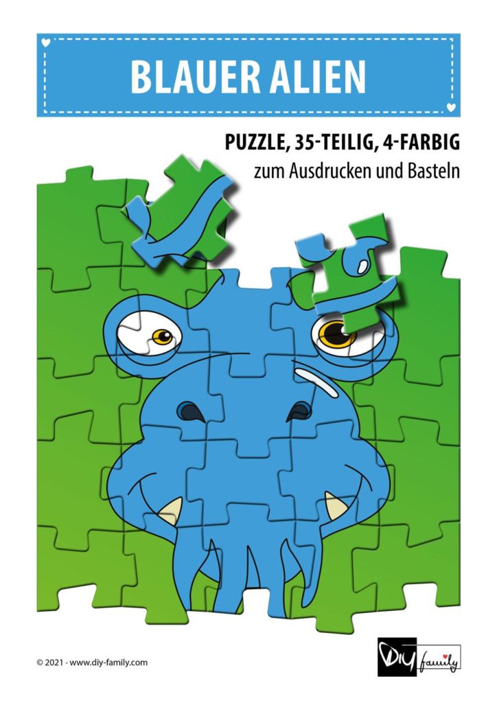 Blauer Alien – Puzzle