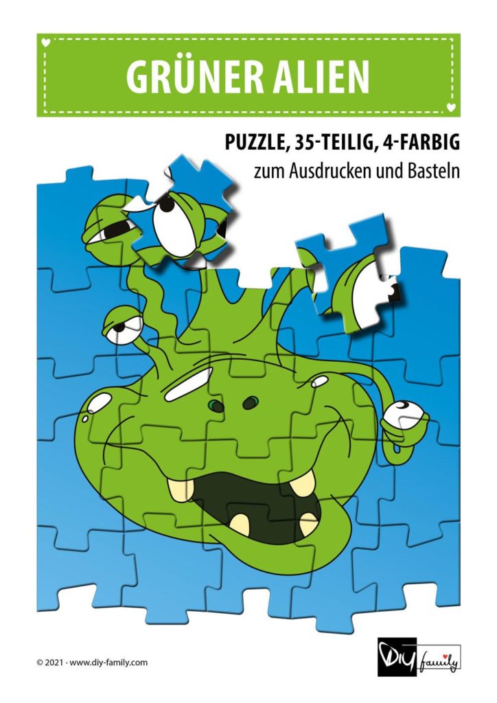 Grüner Alien – Puzzle