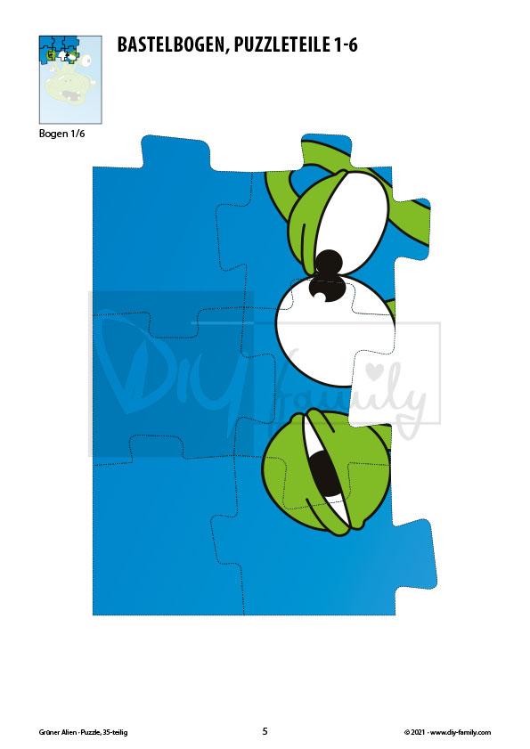 Grüner Alien – Puzzle