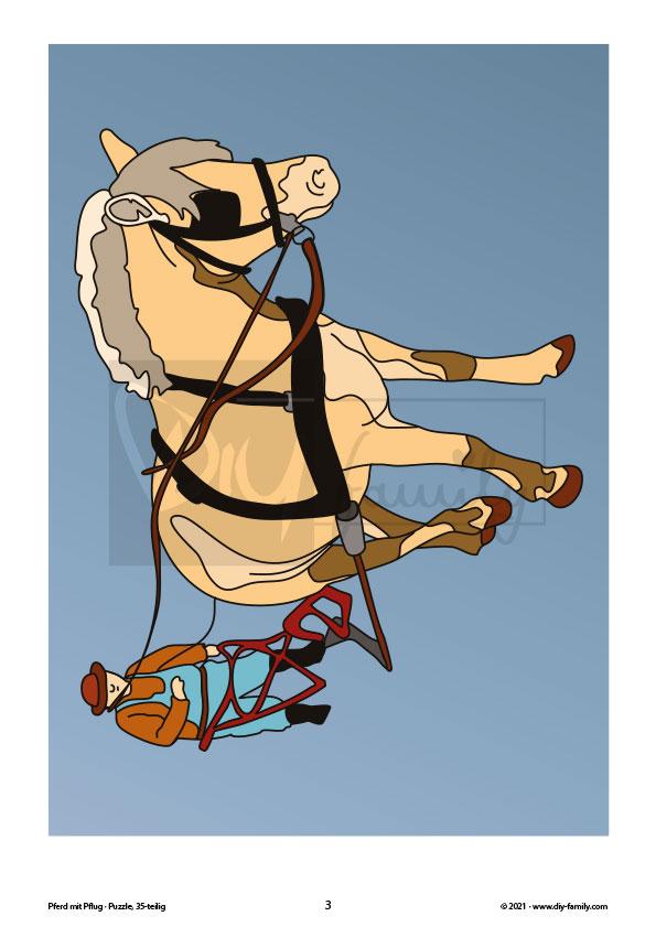 Pferd mit Pflug – Puzzle