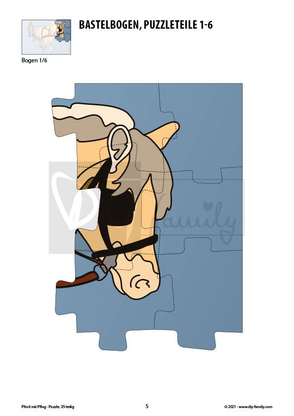 Pferd mit Pflug – Puzzle