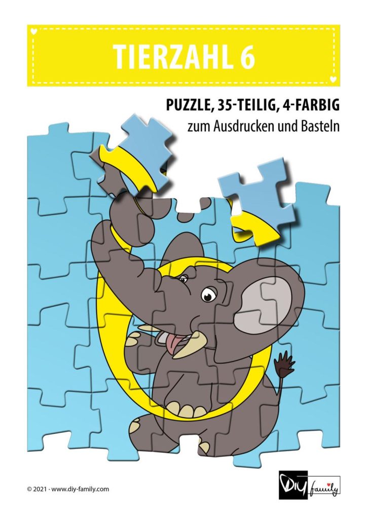 Tierzahlen 6 – Puzzle