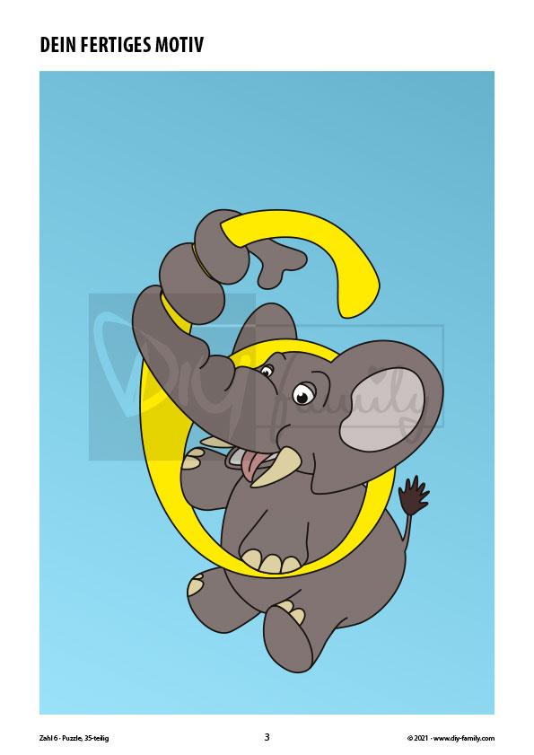 Tierzahlen 6 – Puzzle