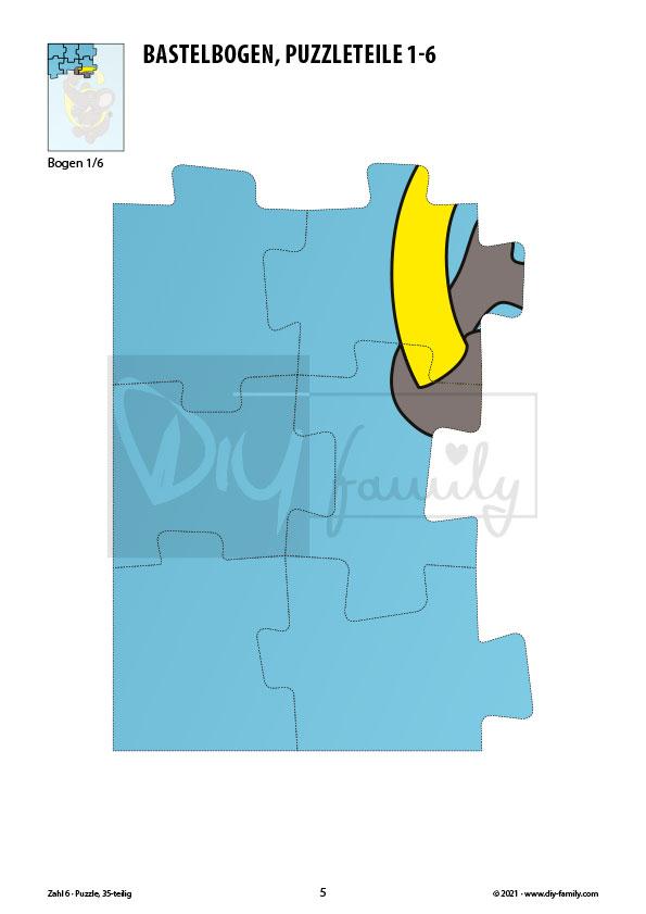 Tierzahlen 6 – Puzzle