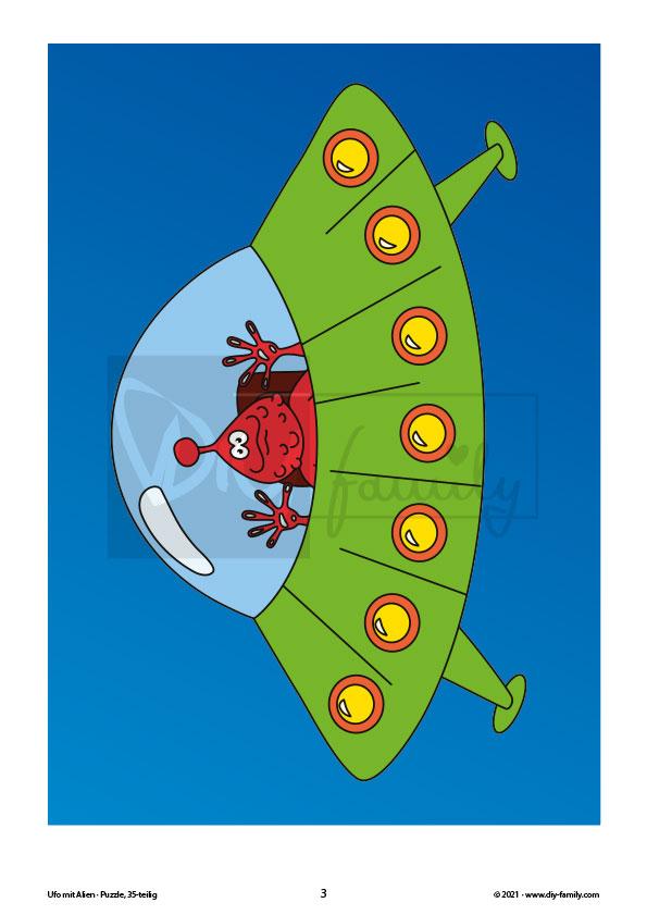 UFO mit Alien – Puzzle