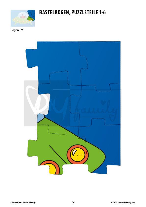 UFO mit Alien – Puzzle
