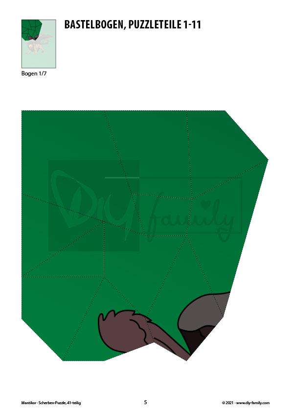 Mantikor – Scherben-Puzzle zum Ausdrucken und Ausschneiden