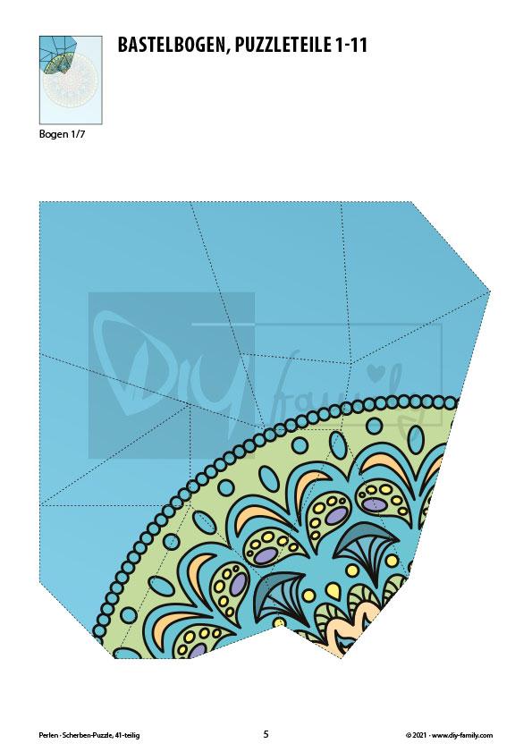 Perlen – Scherben-Puzzle zum Ausdrucken und Ausschneiden