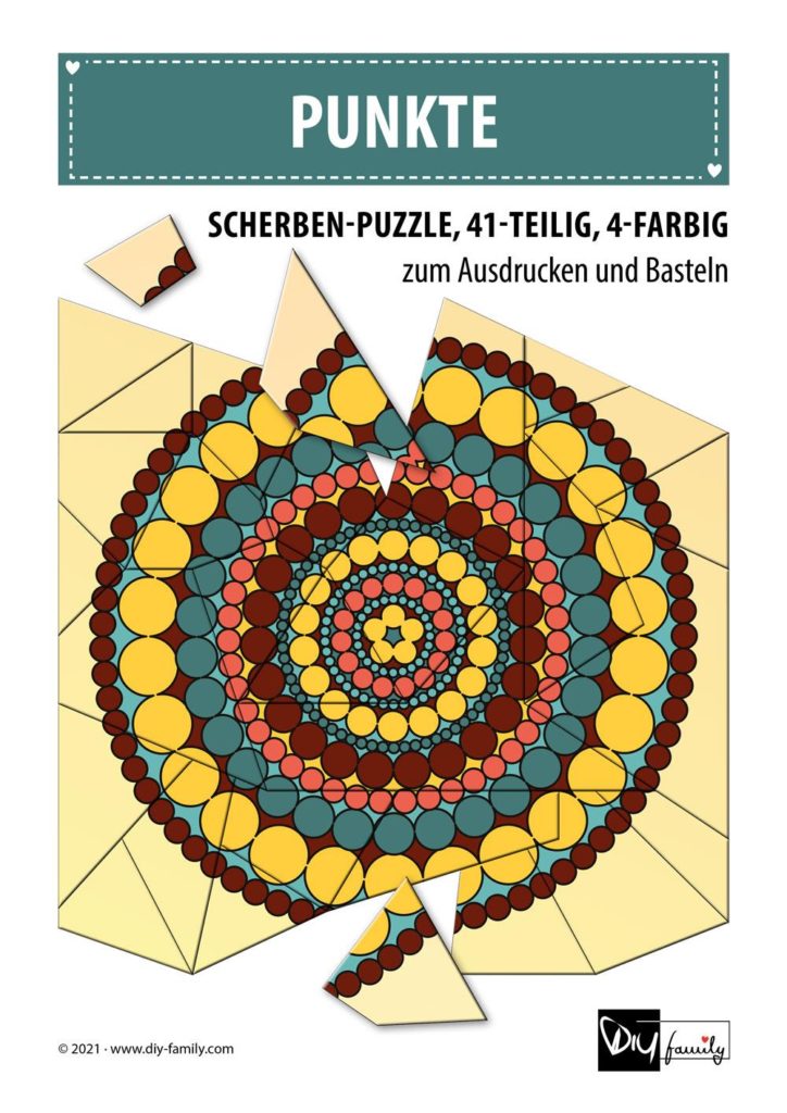 Punkte – Scherben-Puzzle zum Ausdrucken und Ausschneiden