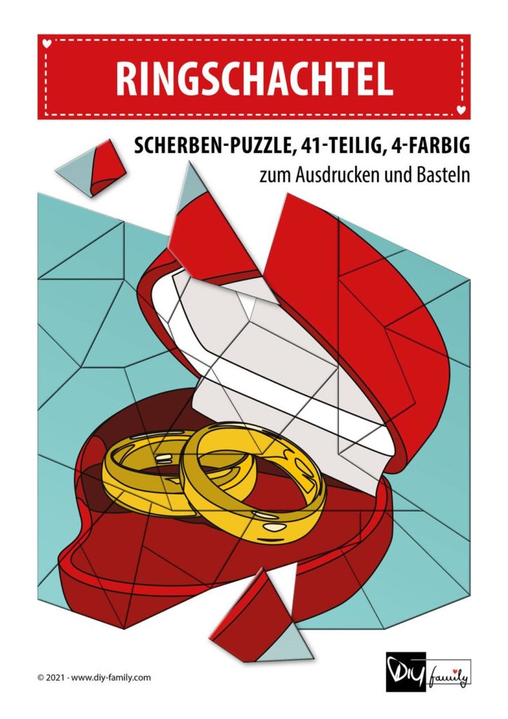 Ringschachtel – Scherben-Puzzle zum Ausdrucken und Ausschneiden