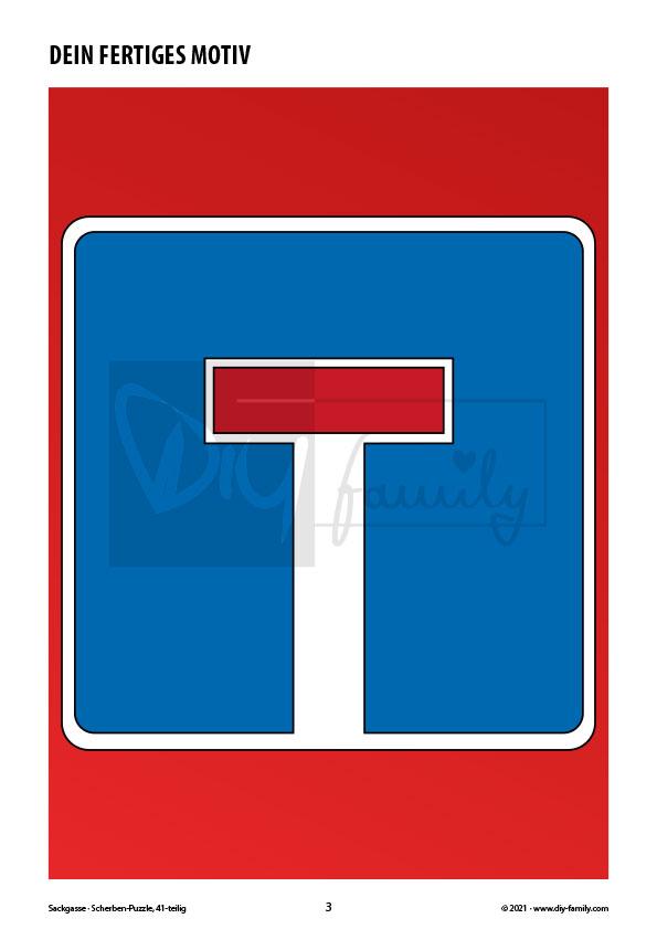 Sackgasse – Scherben-Puzzle zum Ausdrucken und Ausschneiden