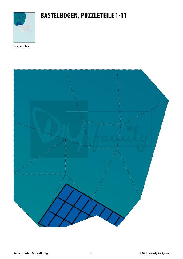 Satelit – Scherben-Puzzle zum Ausdrucken und Ausschneiden