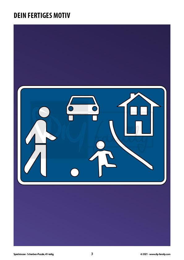 Spielstraße – Scherben-Puzzle zum Ausdrucken und Ausschneiden