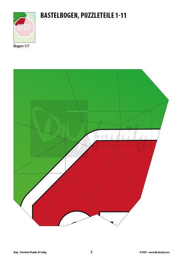 Stop – Scherben-Puzzle zum Ausdrucken und Ausschneiden