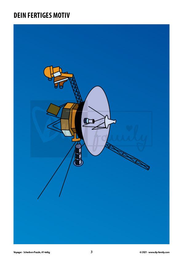 Voyager – Scherben-Puzzle zum Ausdrucken, Ausschneiden und Ausmalen