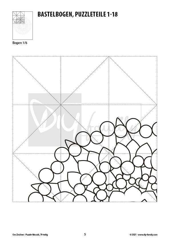 OmZeichen – Mosaikpuzzle zum Ausschneiden und Ausmalen