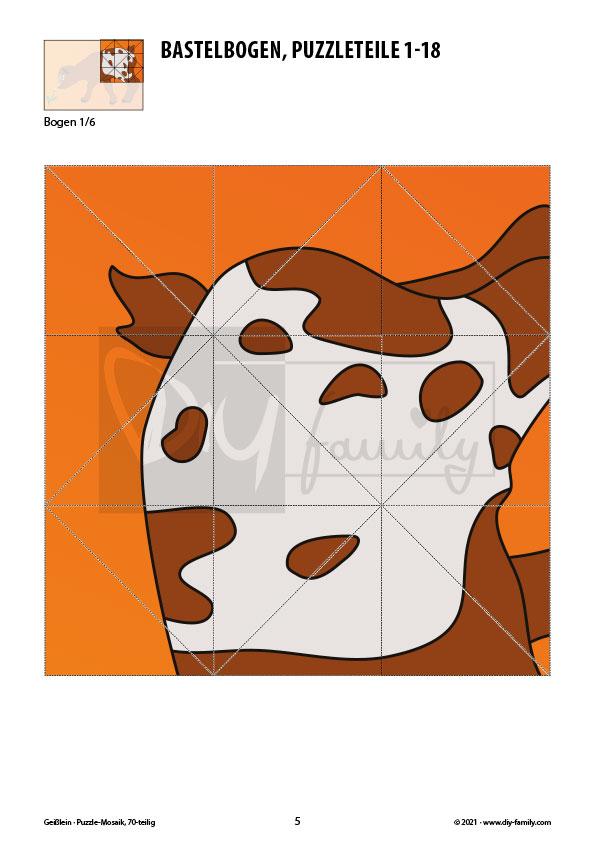 Geislein – Mosaikpuzzle zum Ausschneiden und Basteln