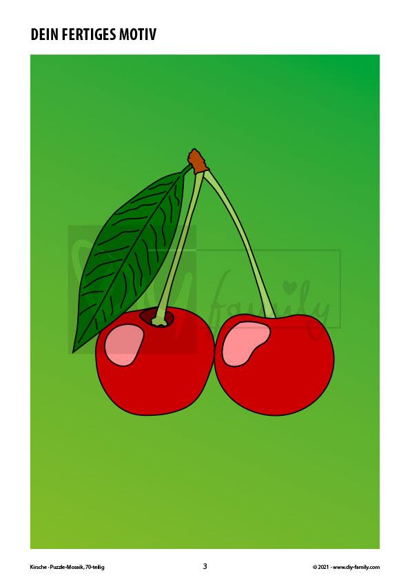 Melone – Mosaikpuzzle zum Ausschneiden und Basteln