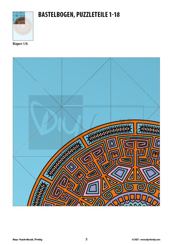 Maya – Mosaikpuzzle zum Ausschneiden und Basteln