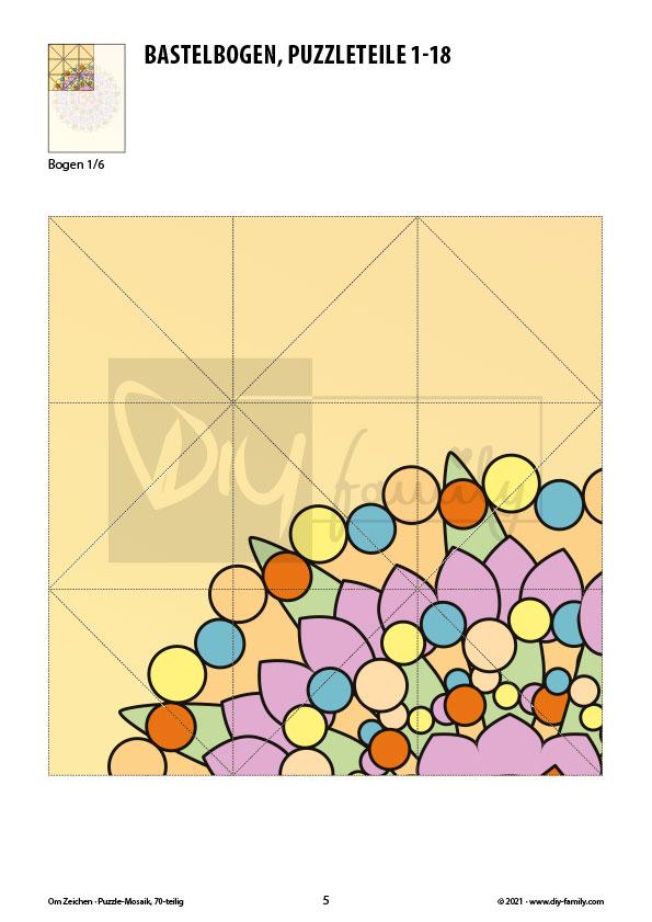 OmZeichen – Mosaikpuzzle zum Ausschneiden und Basteln