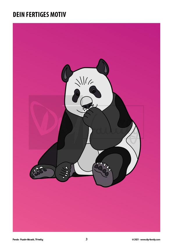 Panda – Mosaikpuzzle zum Ausschneiden und Basteln