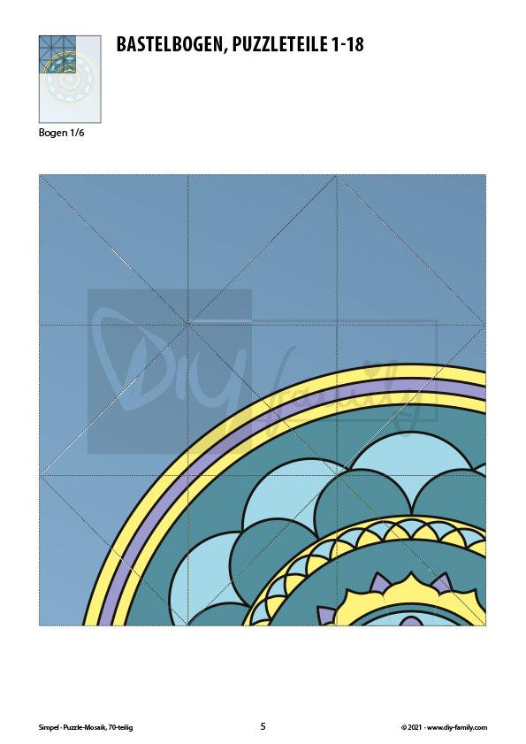 Simpel – Mosaikpuzzle zum Ausschneiden und Basteln