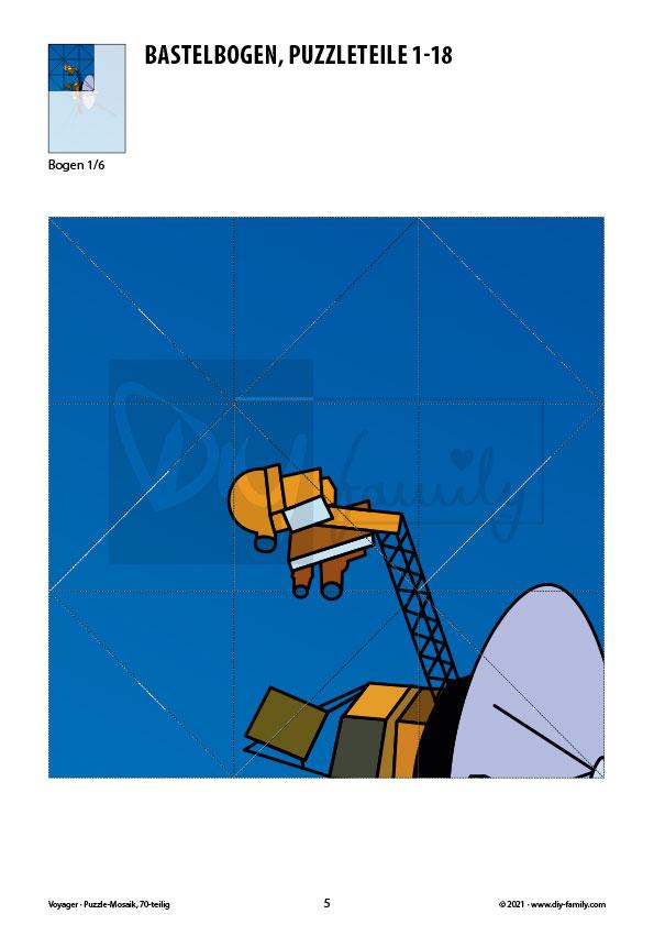 Voyager – Mosaikpuzzle zum Ausschneiden und Basteln