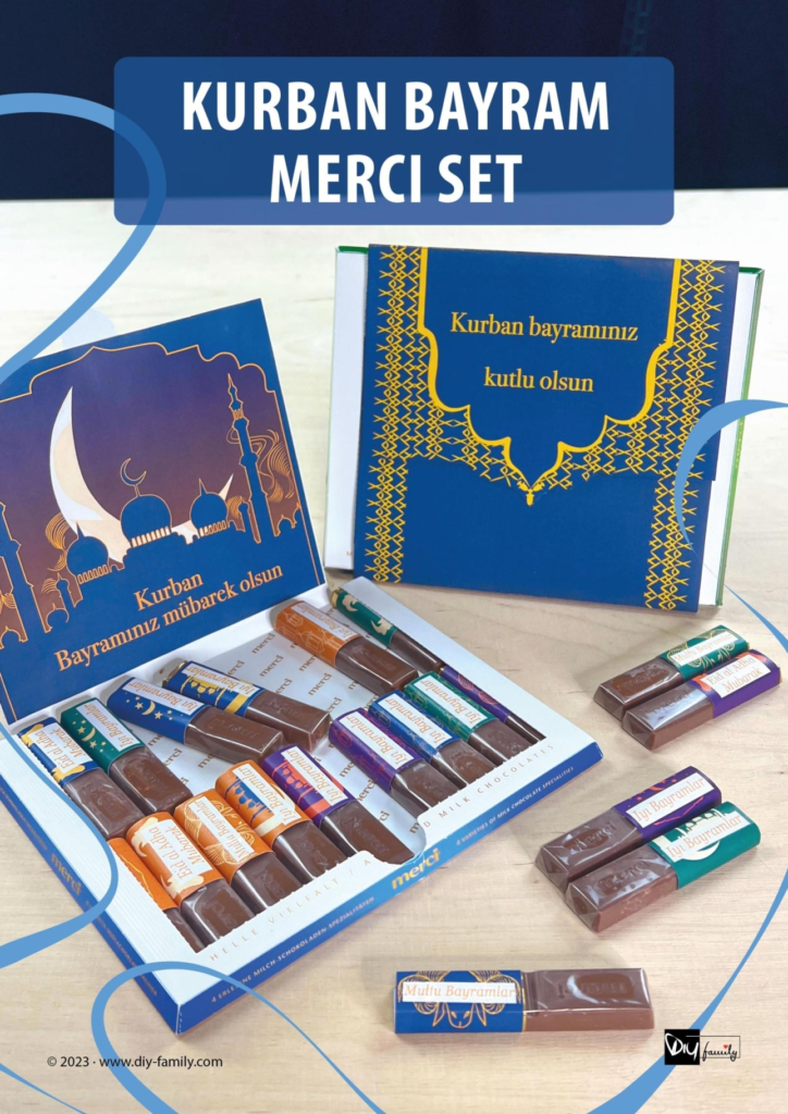 Merci Banderolen zum Bayram blau